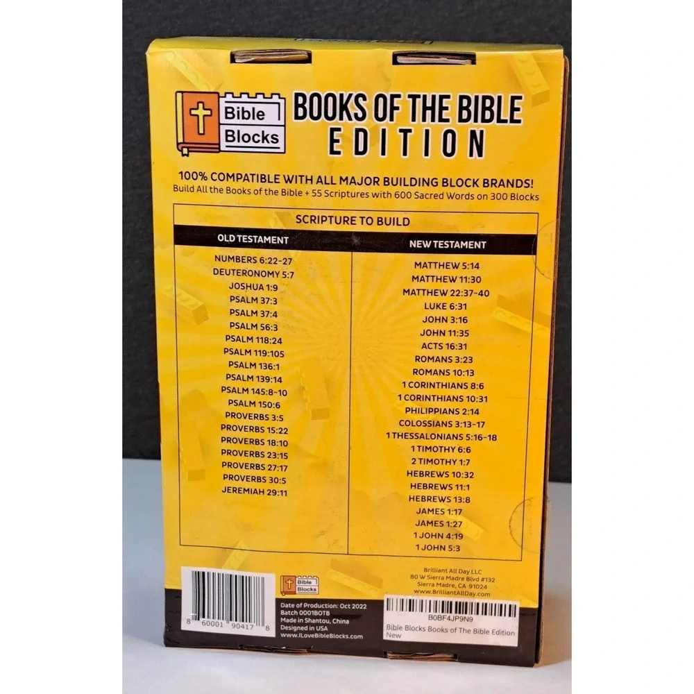 Bible Blocks Books of the Bible Edition‎ 300pc Building Set 55 Scriptures